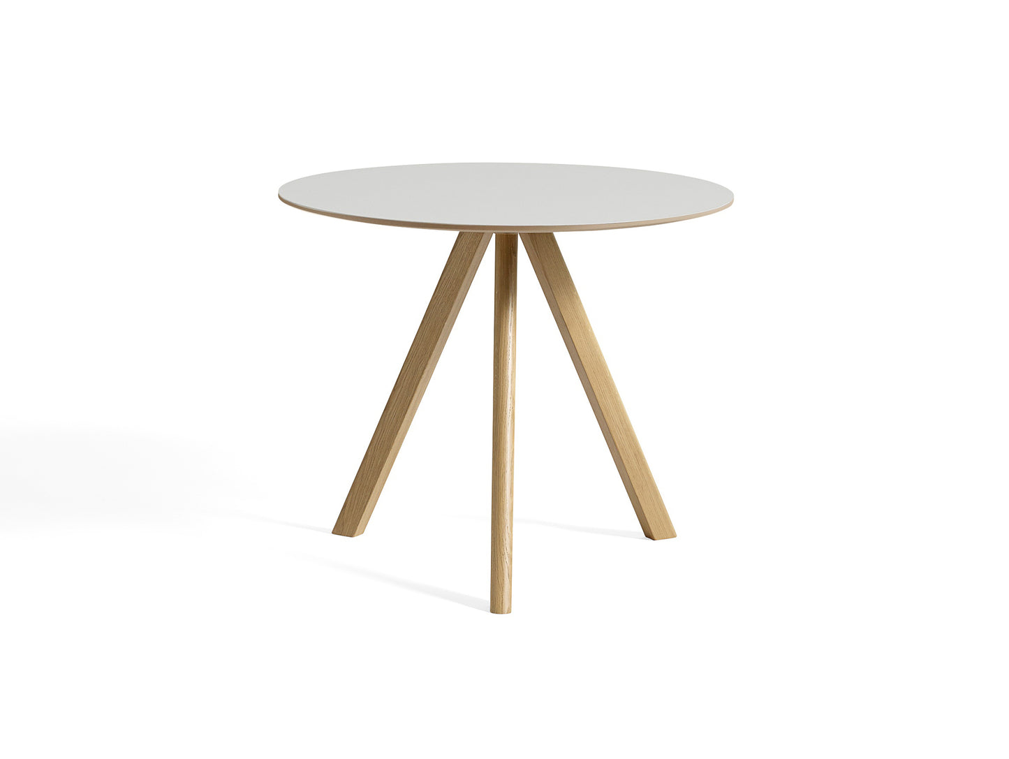HAY CPH 20 Dining Table - White Lino / Lacquered Oak / 90 cm