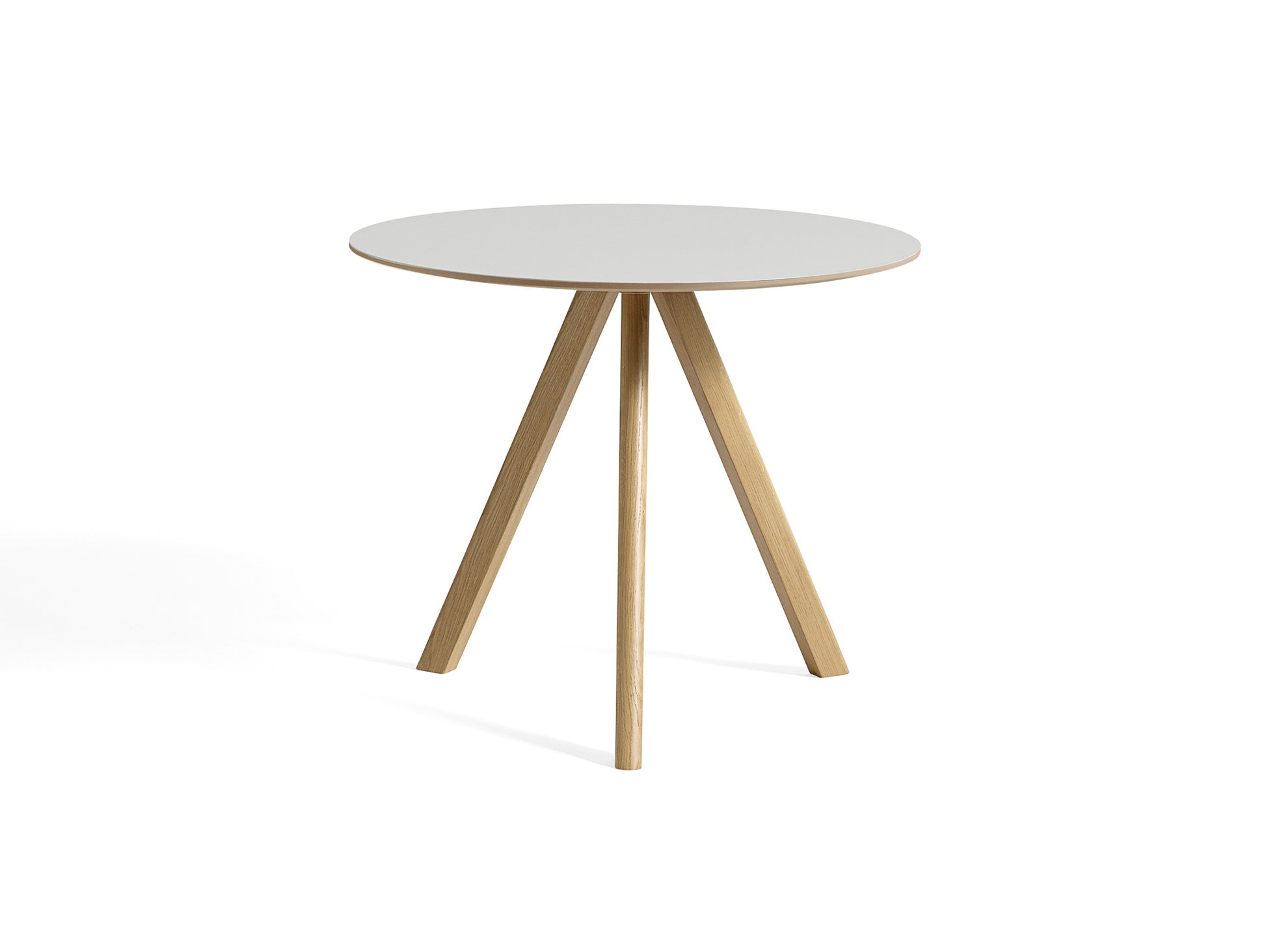 HAY CPH 20 Dining Table - White Lino / Lacquered Oak / 90 cm