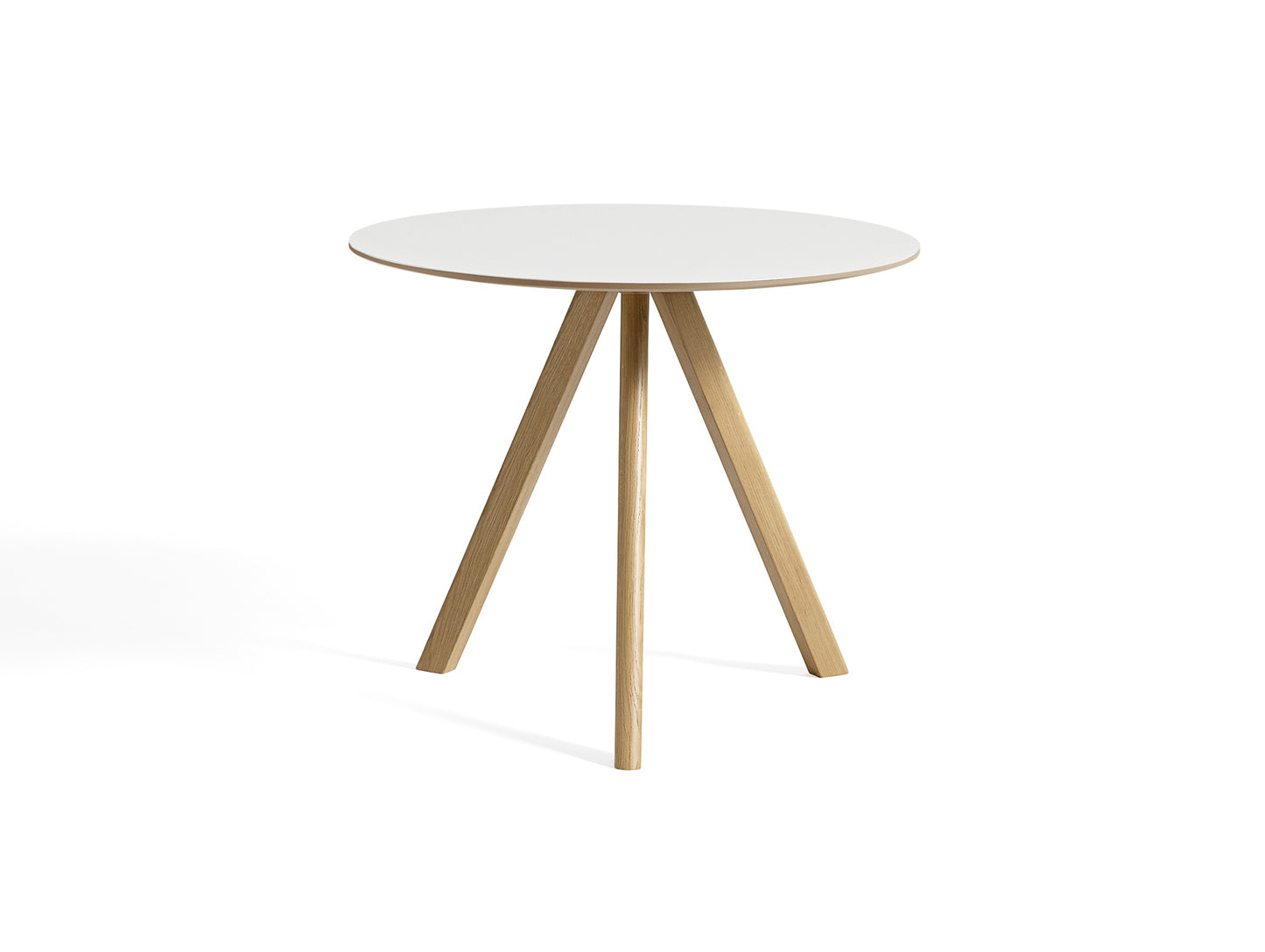 HAY CPH 20 Dining Table - White Laminate / Lacquered Oak / 90 cm