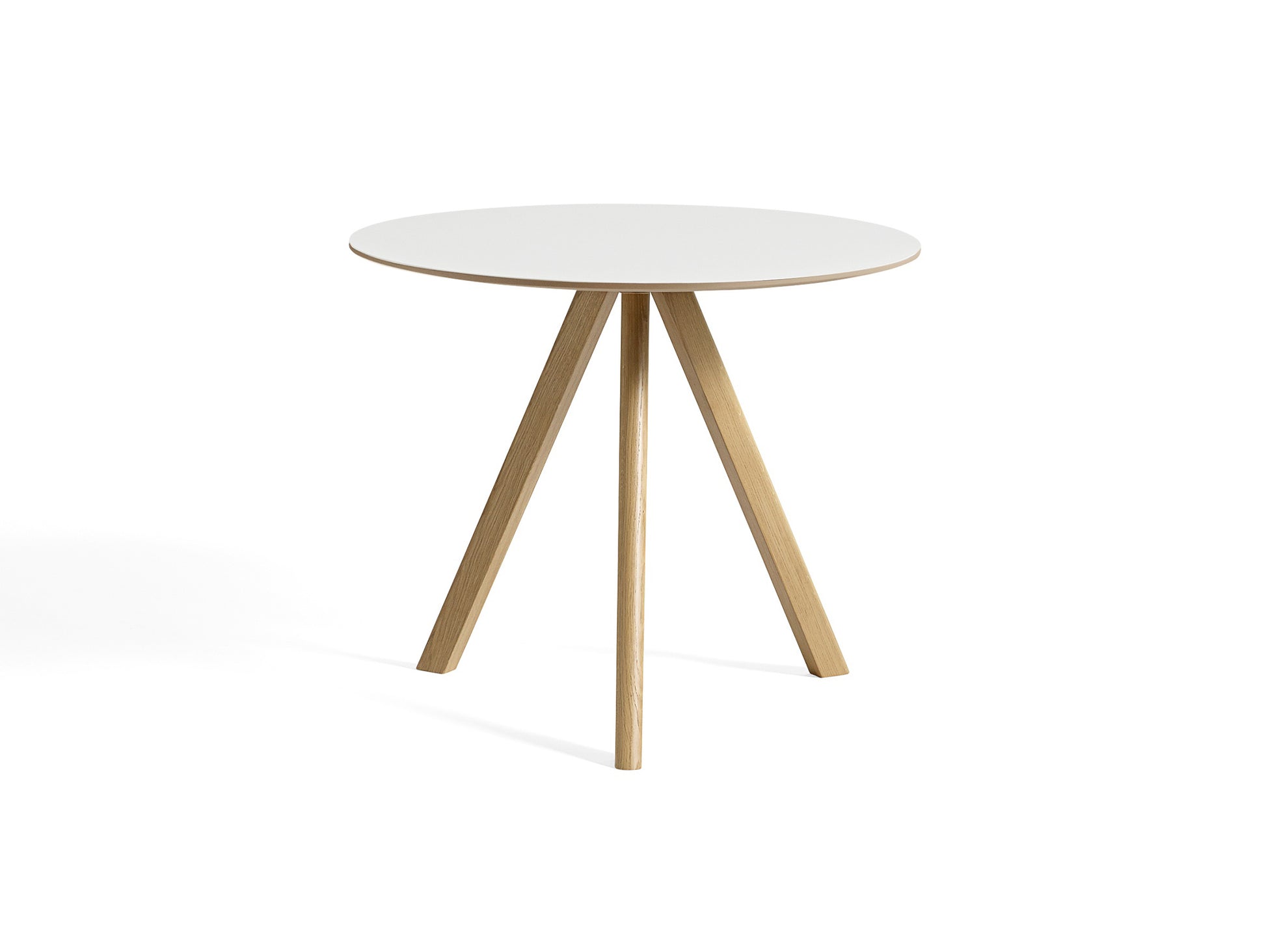 HAY CPH 20 Dining Table - White Laminate / Lacquered Oak / 90 cm