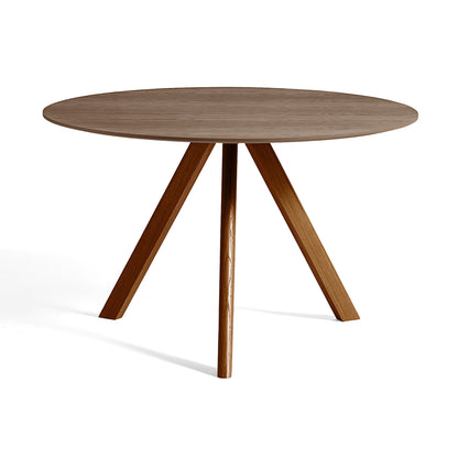 CPH 20 by HAY - Diameter: 120 cm / Lacquered Walnut (Water-Based) / Lacquered Walnut Veneer Tabletop
