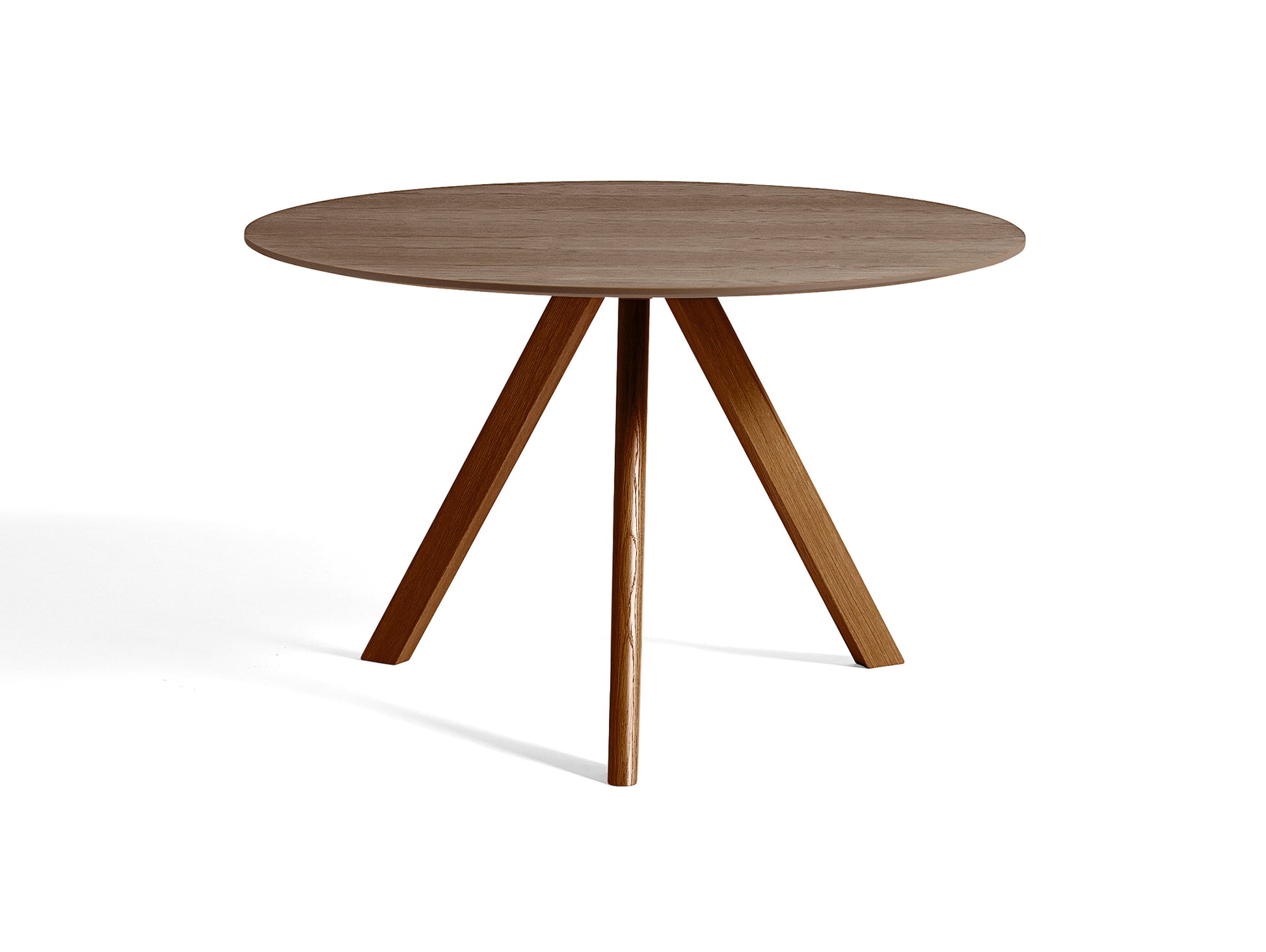 CPH 20 by HAY - Diameter: 120 cm / Lacquered Walnut (Water-Based) / Lacquered Walnut Veneer Tabletop