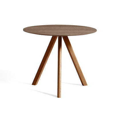 CPH 20 by HAY - Diameter: 90 cm / Lacquered Walnut (Water-Based) / Lacquered Walnut Veneer Tabletop