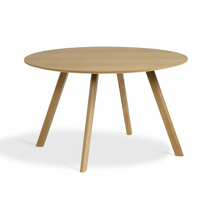 Copenhague Round Dining Table CPH25 by HAY - D120 cm / Lacquered Oak Tabletop / Lacquered Oak Base