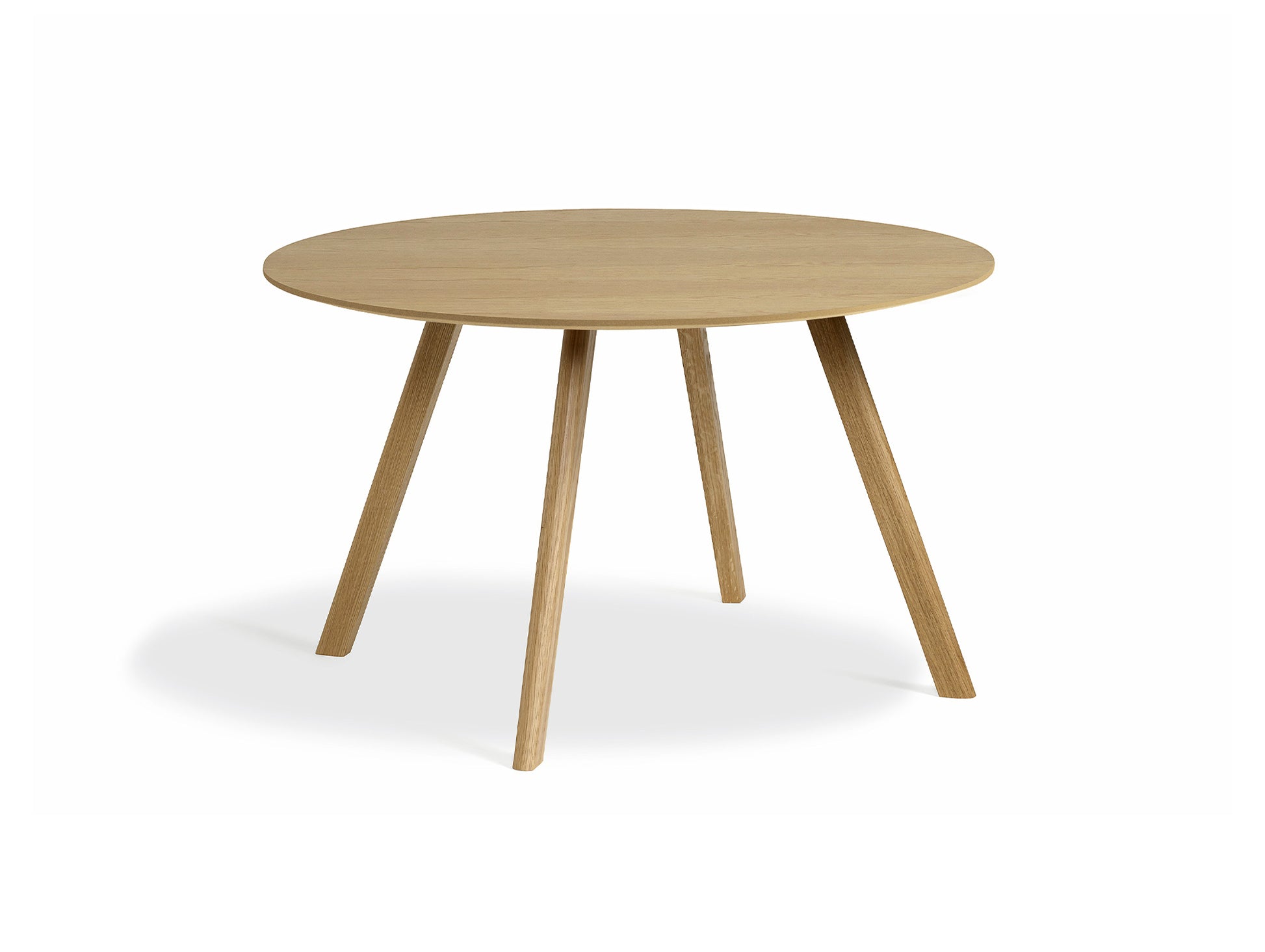 Copenhague Round Dining Table CPH25 by HAY - D120 cm / Lacquered Oak Tabletop / Lacquered Oak Base