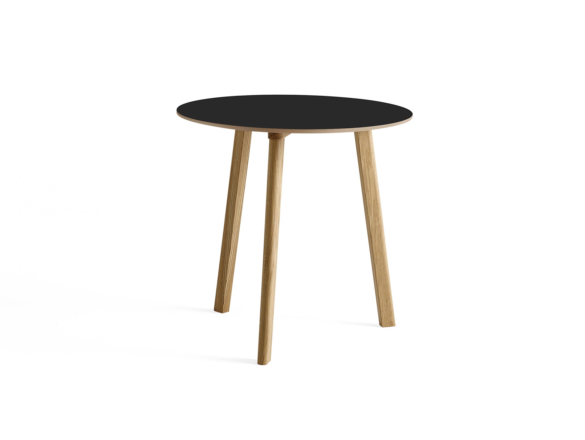 Copenhague Deux Table CPH 220 by HAY - D75 / Lacquered Oak Base / Ink Black Laminate