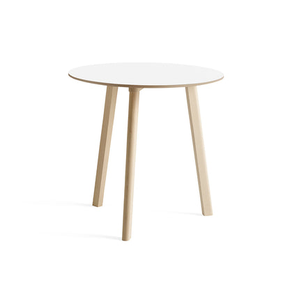 Copenhague Deux Table CPH 220 by HAY - D75 /  Untreated Beech Base /  Pearl White Laminate