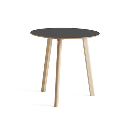 Copenhague Deux Table CPH 220 by HAY - D75/ Untreated Beech Base / Stone Grey Laminate
