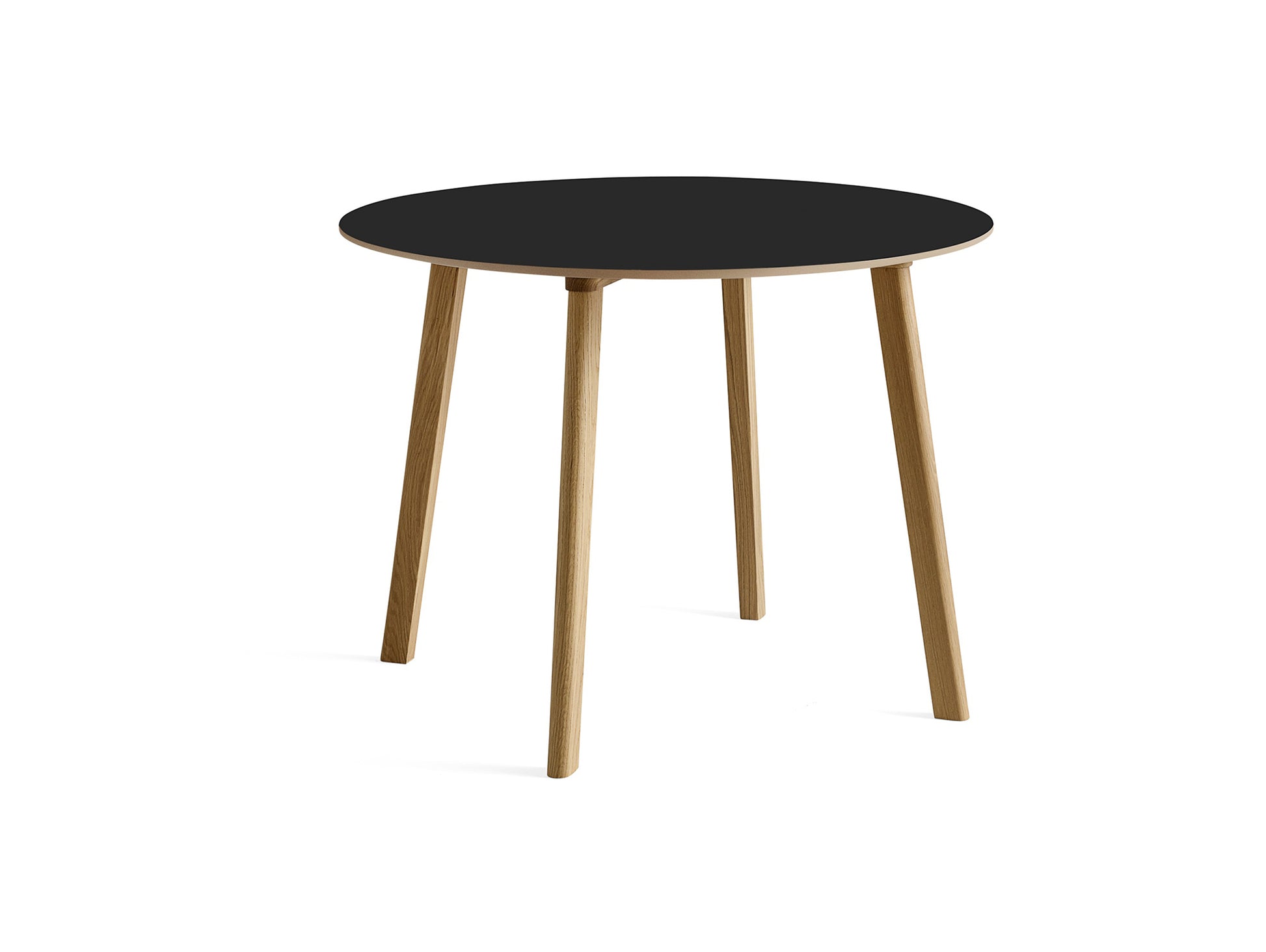 Copenhague Deux Table CPH 220 by HAY - D98 / Lacquered Oak Base / Ink Black Laminate