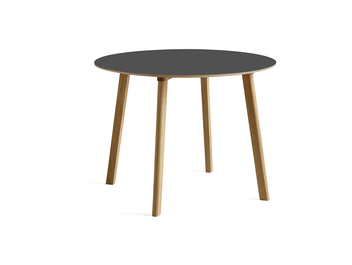 Copenhague Deux Table CPH 220 by HAY - D98 / Lacquered Oak Base / Stone Grey Laminate