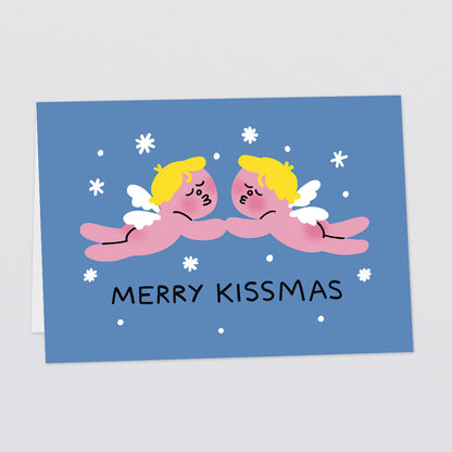 'Merry Kissmas' Greetings Card by Wrap