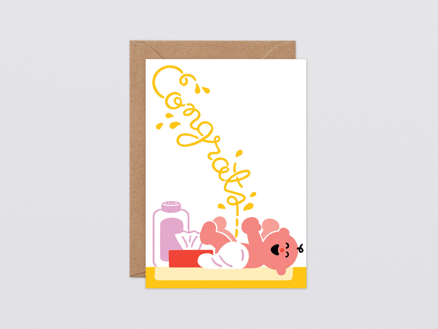 'Congratulations New Baby' Greetings Card by Wrap