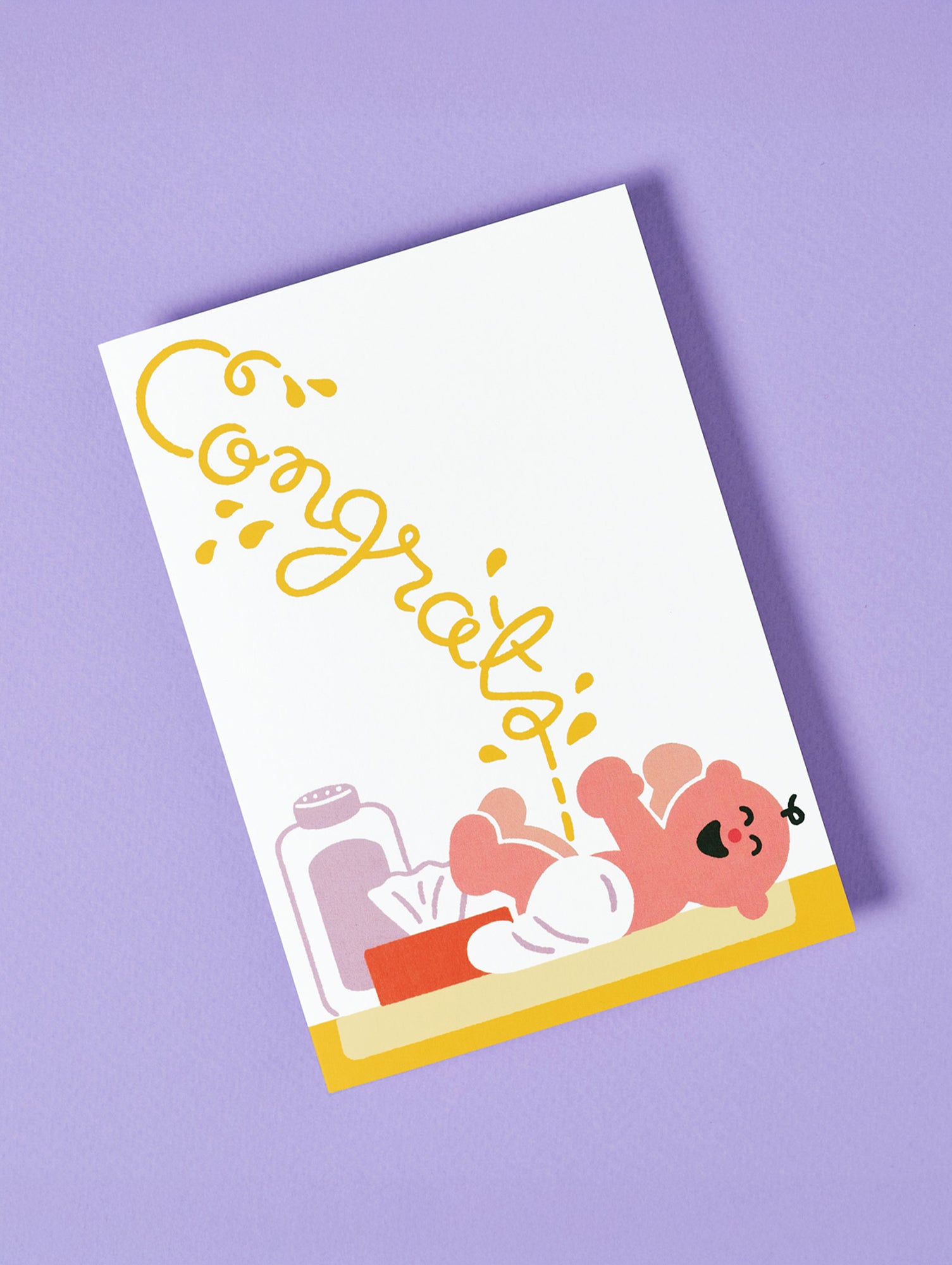 'Congratulations New Baby' Greetings Card by Wrap