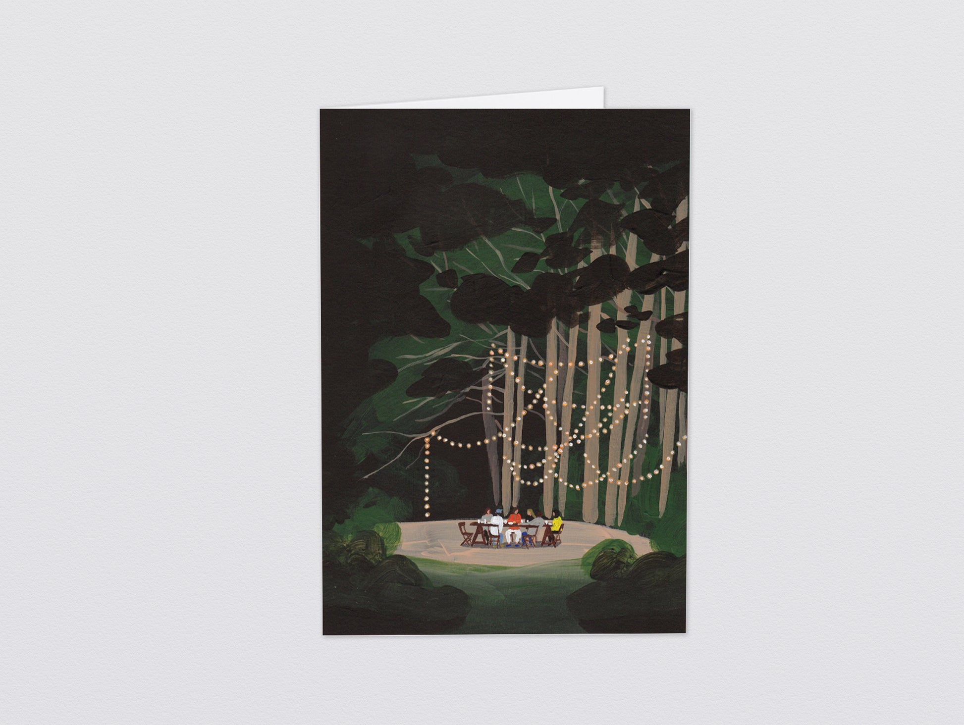 Dinner In The Forest Art Card by Wrap