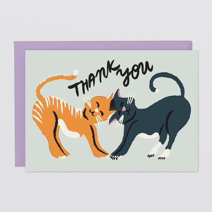 'Thank You Cats' Greetings Card by Wrap