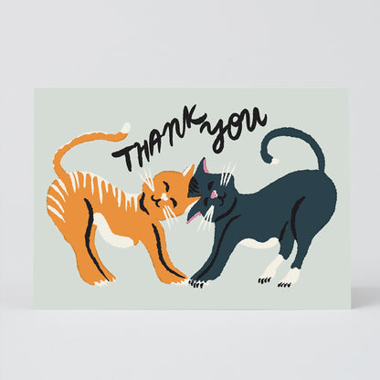 'Thank You Cats' Greetings Card by Wrap