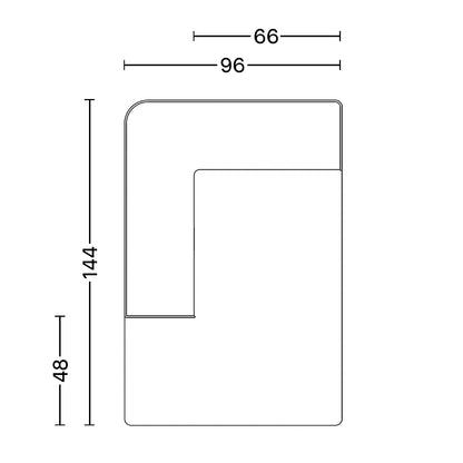 Eave Modular Sofa 96 - Individual Modules by Audo Copenhagen / Chaise Longue Module / Left Armrest (Sitting Right)