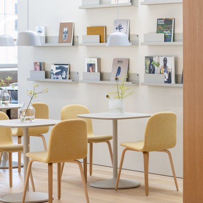 Soft Cafe Table by Muuto - Square (70x70 cm) / Height: 73 cm / Grey Linoleum Top / Grey Aluminium Base