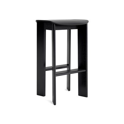 Chisel 30 Bar Stool High by HAY - Black Lacquered Oak