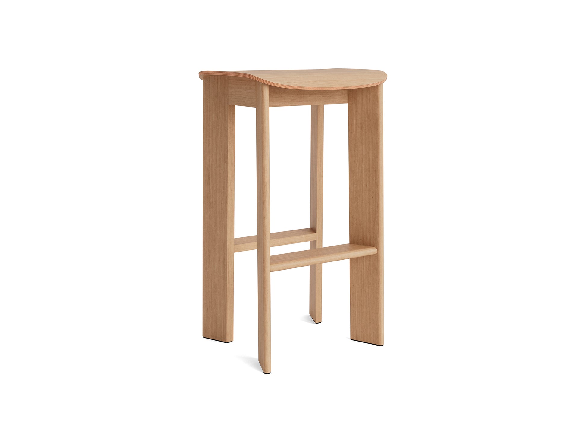 Chisel 30 Bar Stool High by HAY - Lacquered Oak
