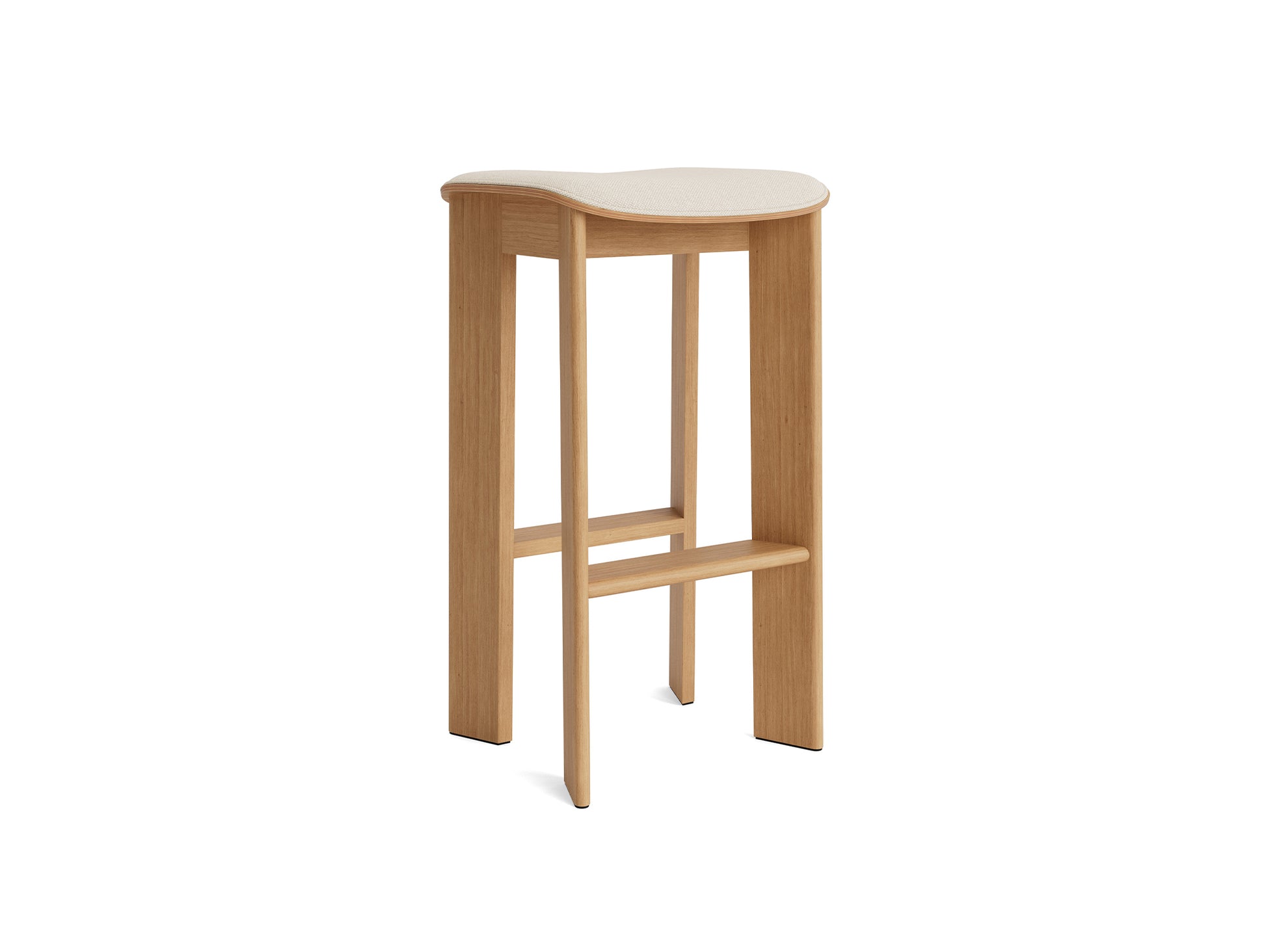 Chisel 30 Bar Stool Seat Upholstery by HAY - High / Oiled Oak / Hallingdal 200