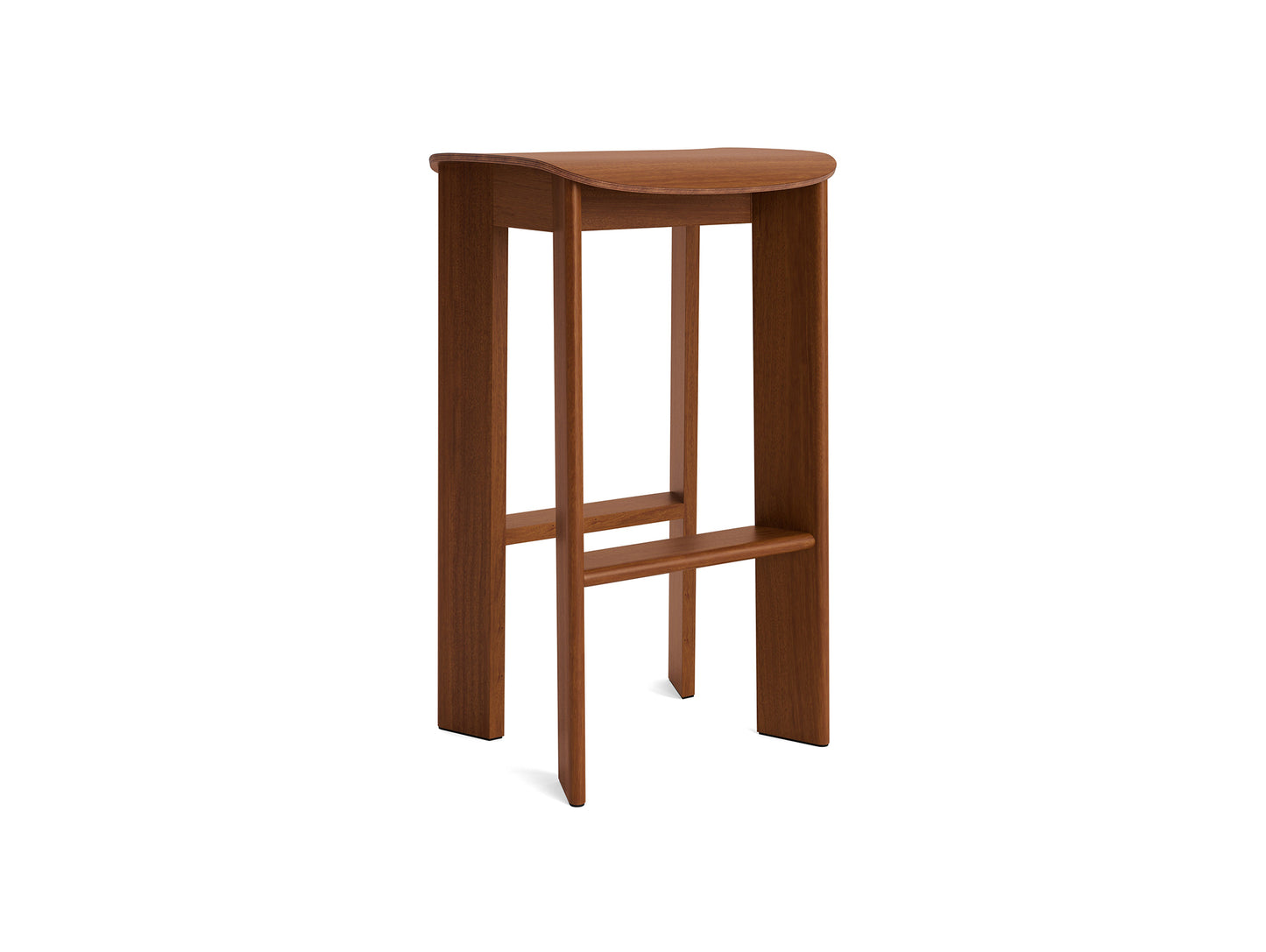 Chisel 30 Bar Stool High by HAY - Lacquered Walnut