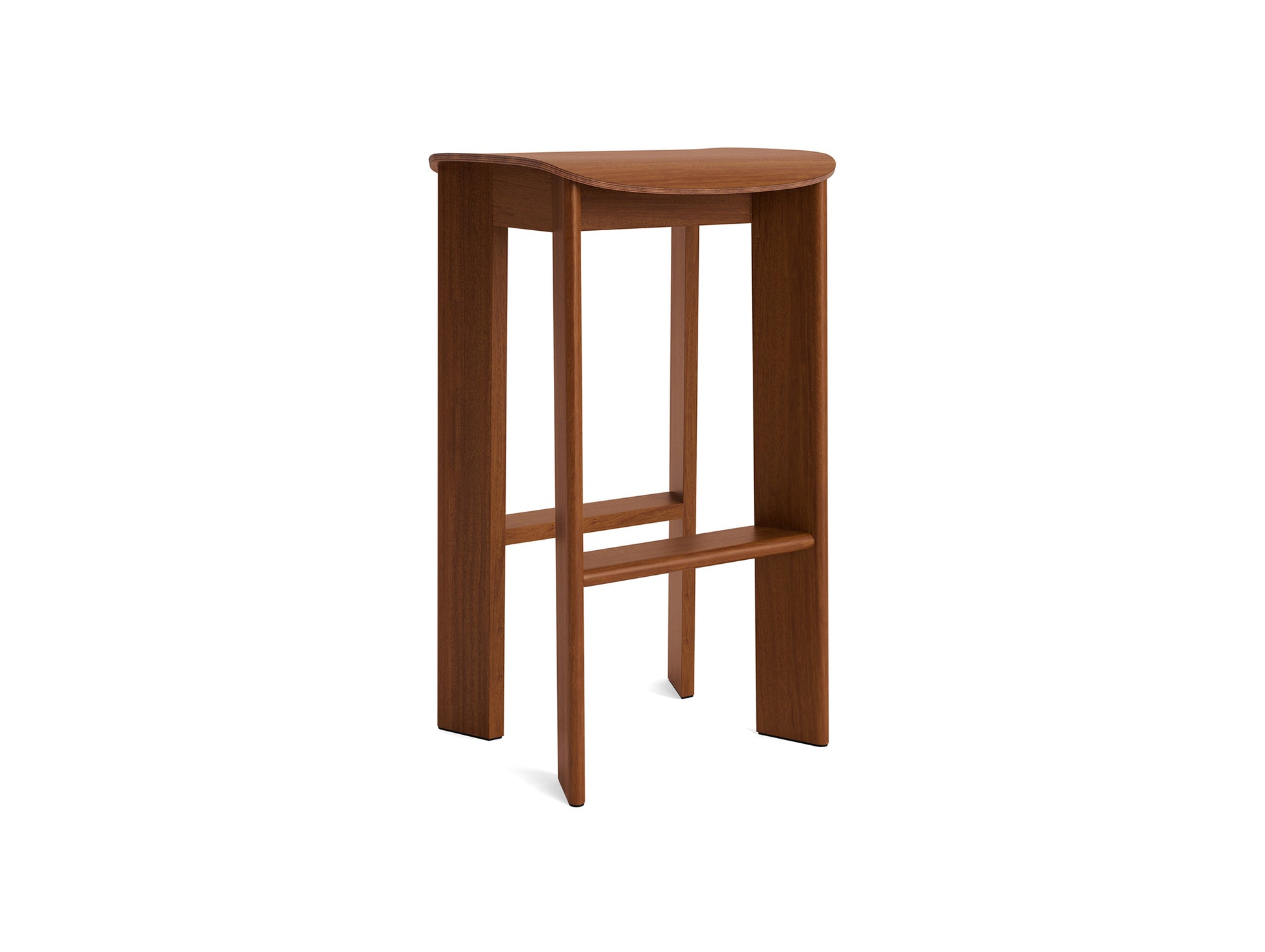 Chisel 30 Bar Stool High by HAY - Lacquered Walnut