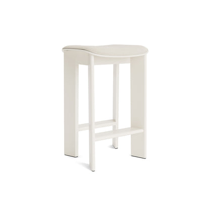 Chisel 30 Bar Stool Seat Upholstery by HAY - Low / Cream White Lacquered Beech / Mode 011