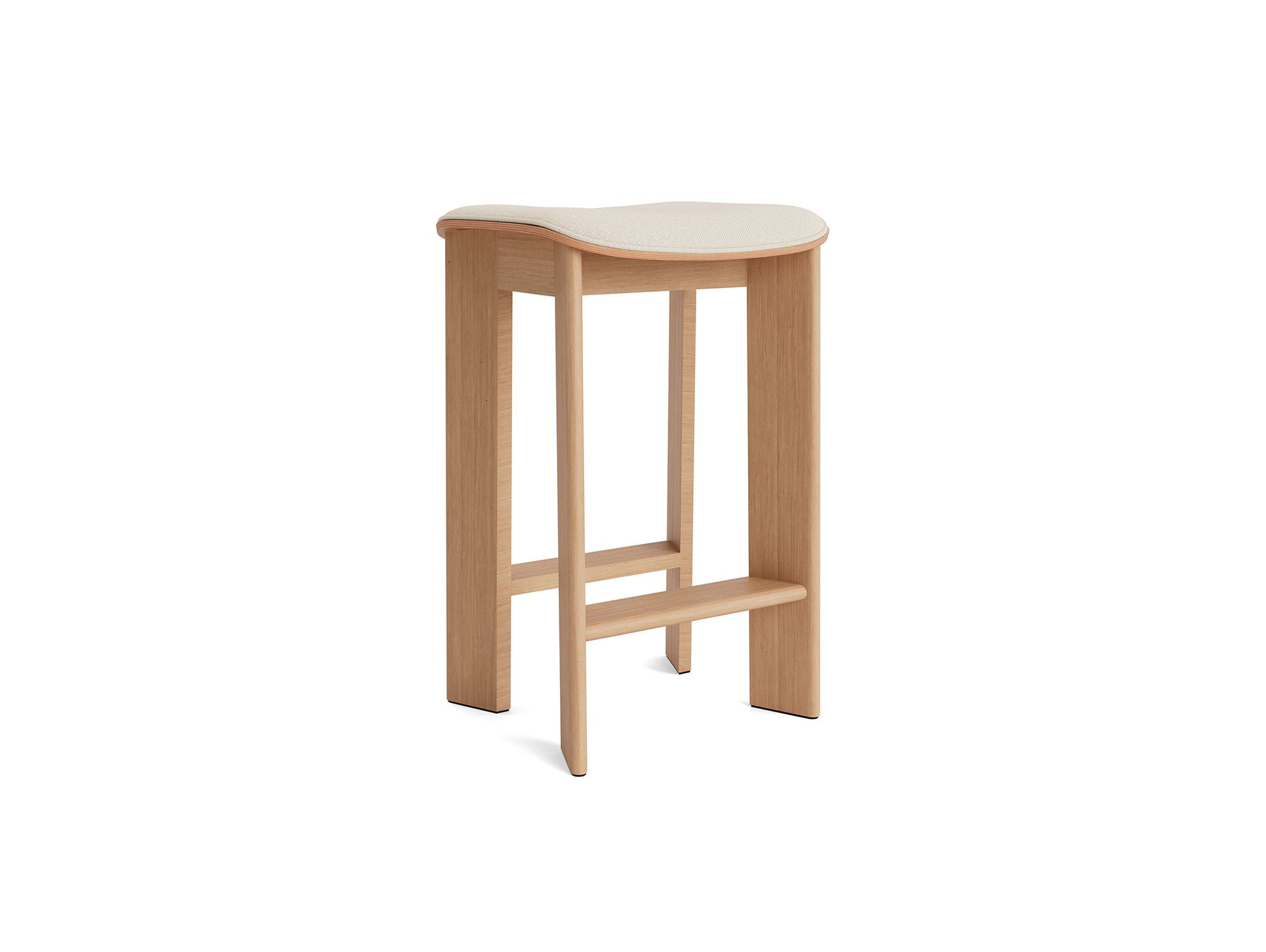 Chisel 30 Bar Stool Seat Upholstery by HAY - Low / Lacquered Oak / Hallingdal 65 200