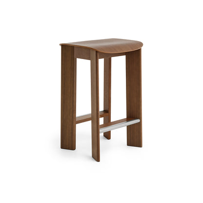 Chisel 30 Bar Stool Low by HAY - Lacquered Walnut