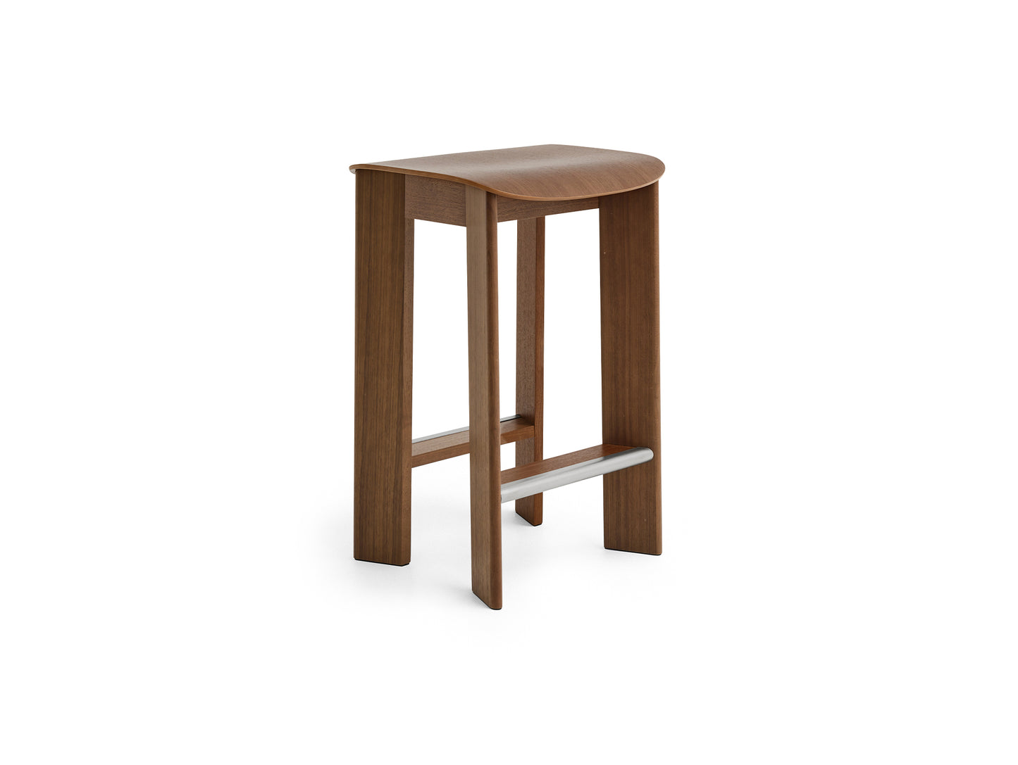 Chisel 30 Bar Stool Low by HAY - Lacquered Walnut
