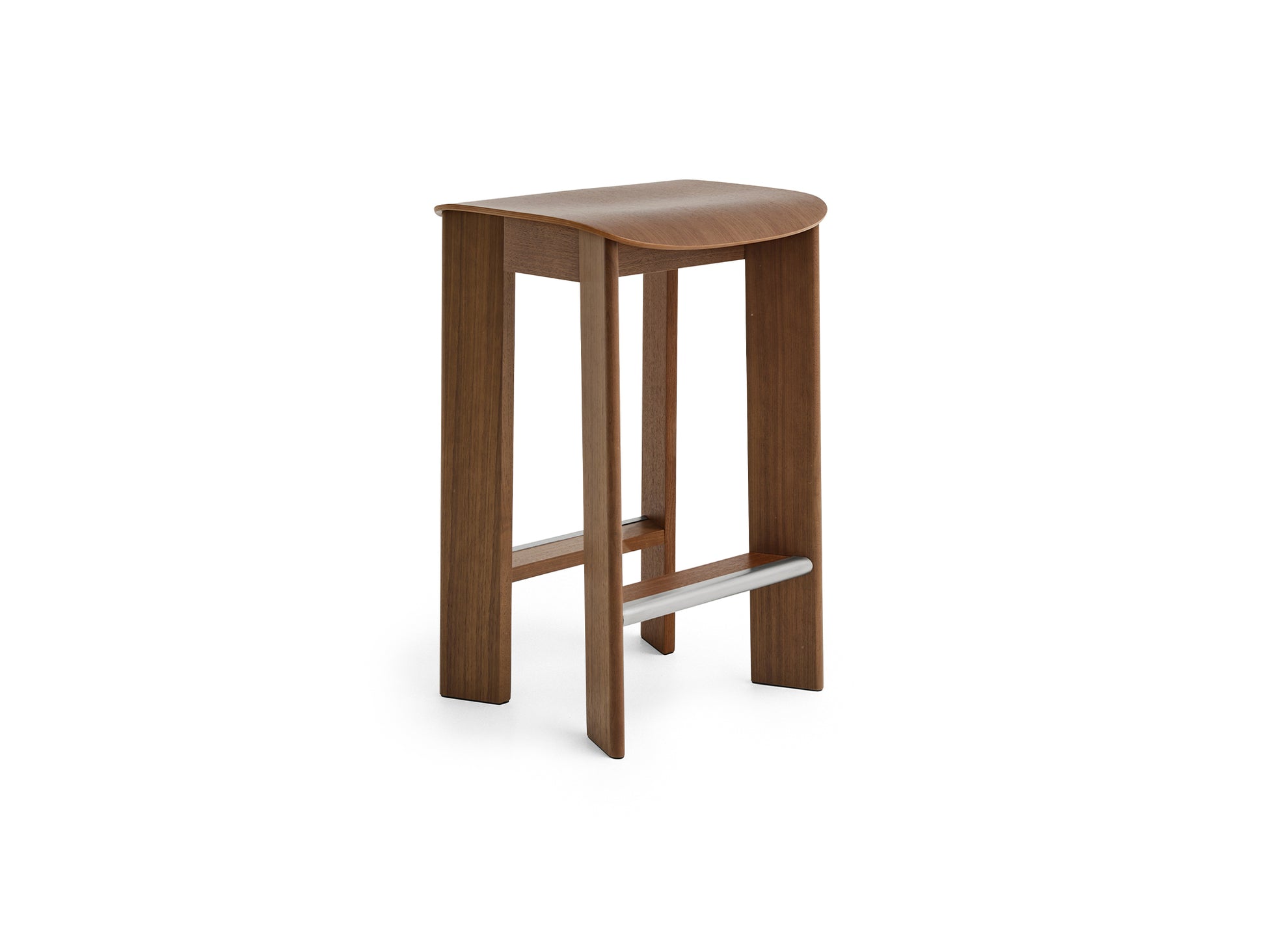 Chisel 30 Bar Stool Low by HAY - Lacquered Walnut