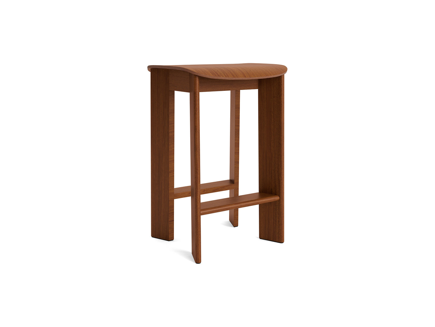 Chisel 30 Bar Stool Low by HAY - Lacquered Walnut