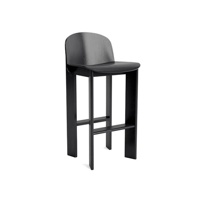Chisel 35 Bar Stool by HAY - High / Black Lacquered Oak