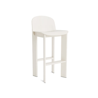 Chisel 35 Bar Stool by HAY - High / Cream White Lacquered Beech