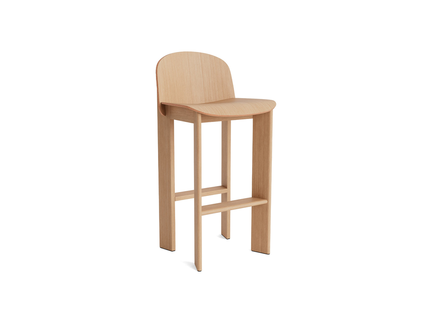 Chisel 35 Bar Stool by HAY - High / Lacquered Oak