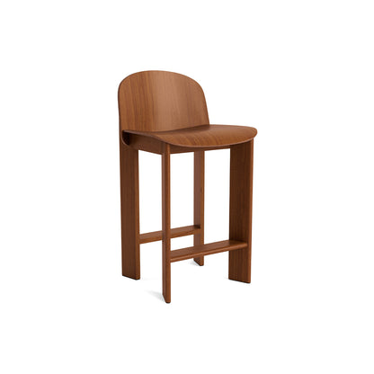 Chisel 35 Bar Stool by HAY - Low / Lacquered Walnut