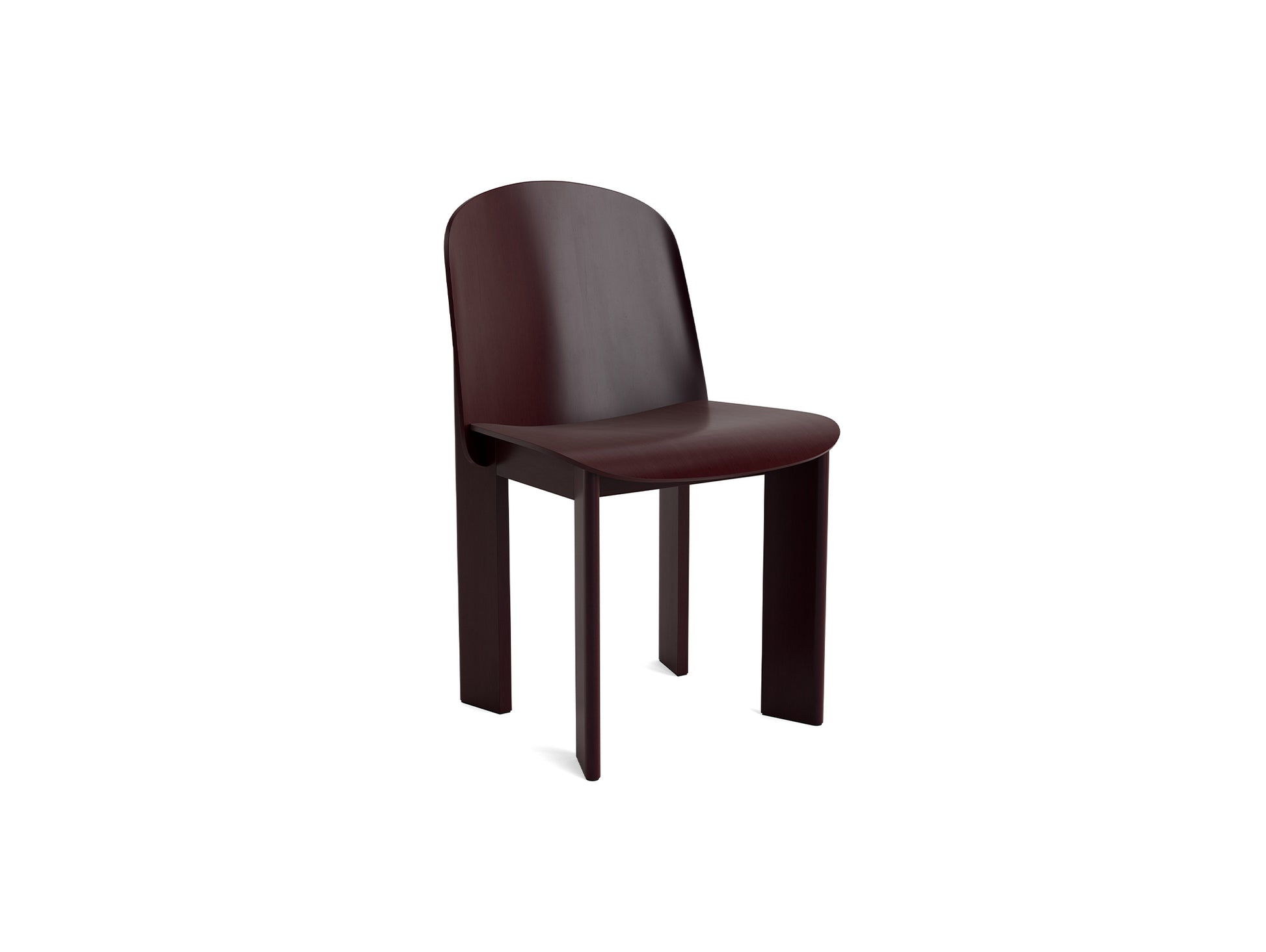 Chisel 65 Chair by HAY - Dark Bordeaux Lacquered Oak