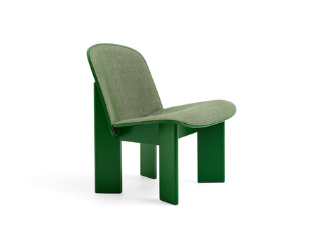 Chisel Lounge Chair (Front Upholstery) by HAY - Lush Green Lacquered Beech / Canvas 2 926