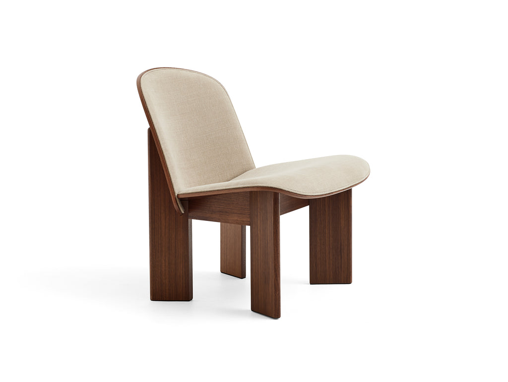 Chisel Lounge Chair (Front Upholstery) by HAY - Lacquered Walnut / Linara Doeskin 216