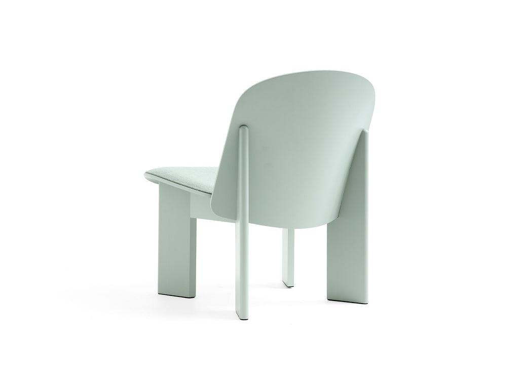 Chisel Lounge Chair (Front Upholstery) by HAY - Eucalyptus Lacquered Beech / Metaphor 023 Sylvan