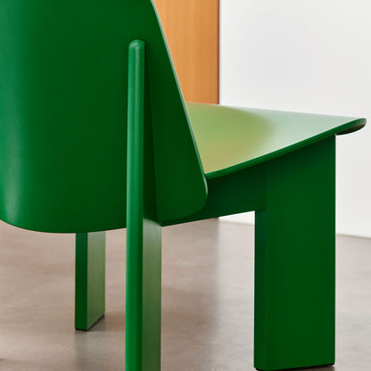 Chisel Lounge Chair by HAY - Lush Green Lacquered Beech