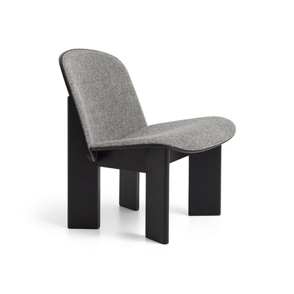 Chisel Lounge Chair (Front Upholstery) by HAY - Black Lacquered Oak / Hallingdal 65 166