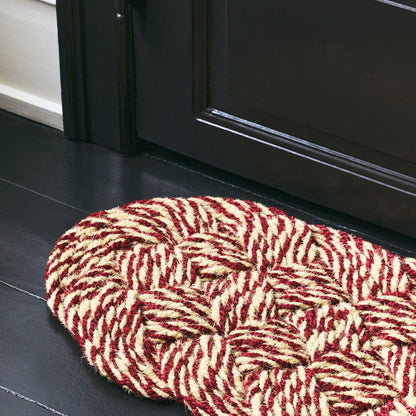 Coco Door Mat - Swirl by HAY - Bordeaux and Off White