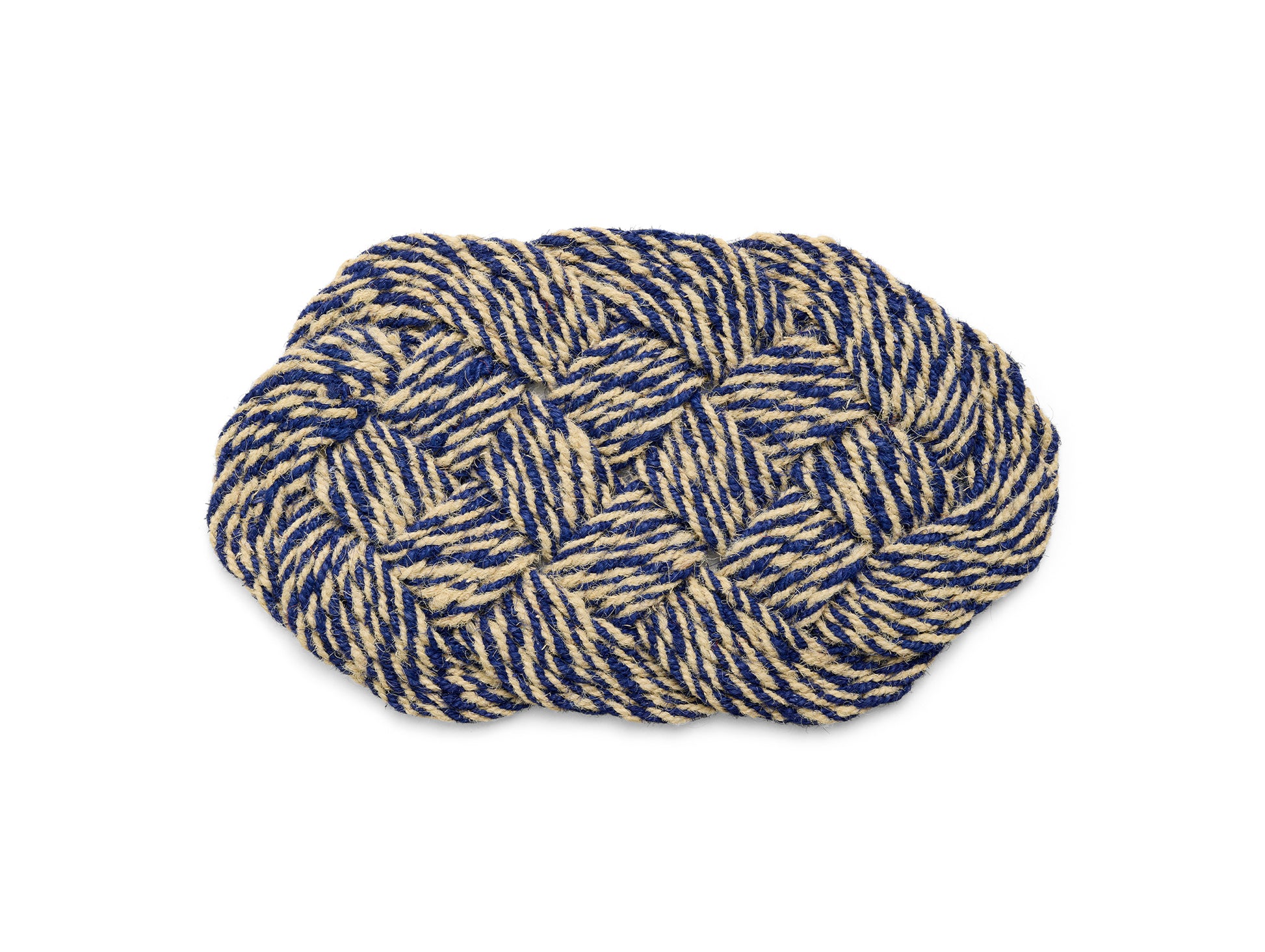 Coco Door Mat - Swirl by HAY - Blue and Off White