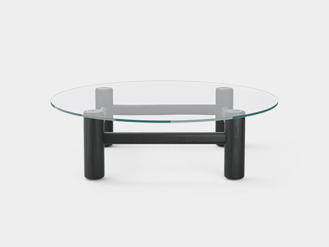 Boundary Table by Massproductions - Round (Diameter: 140 cm) / Black Stained Ash