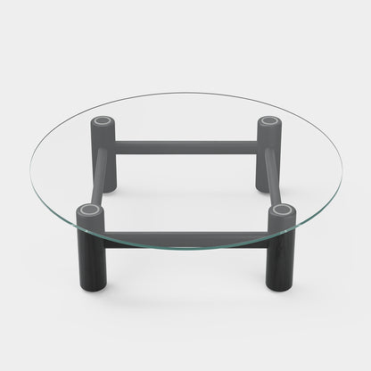 Boundary Table by Massproductions - Round (Diameter: 140 cm) / Black Stained Ash