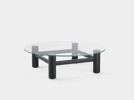 Boundary Table by Massproductions - Round (Diameter: 140 cm) / Black Stained Ash