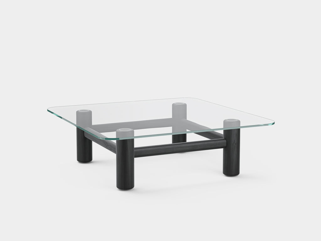 Boundary Table by Massproductions - Square (120 x 120 cm) / Black Stained Ash