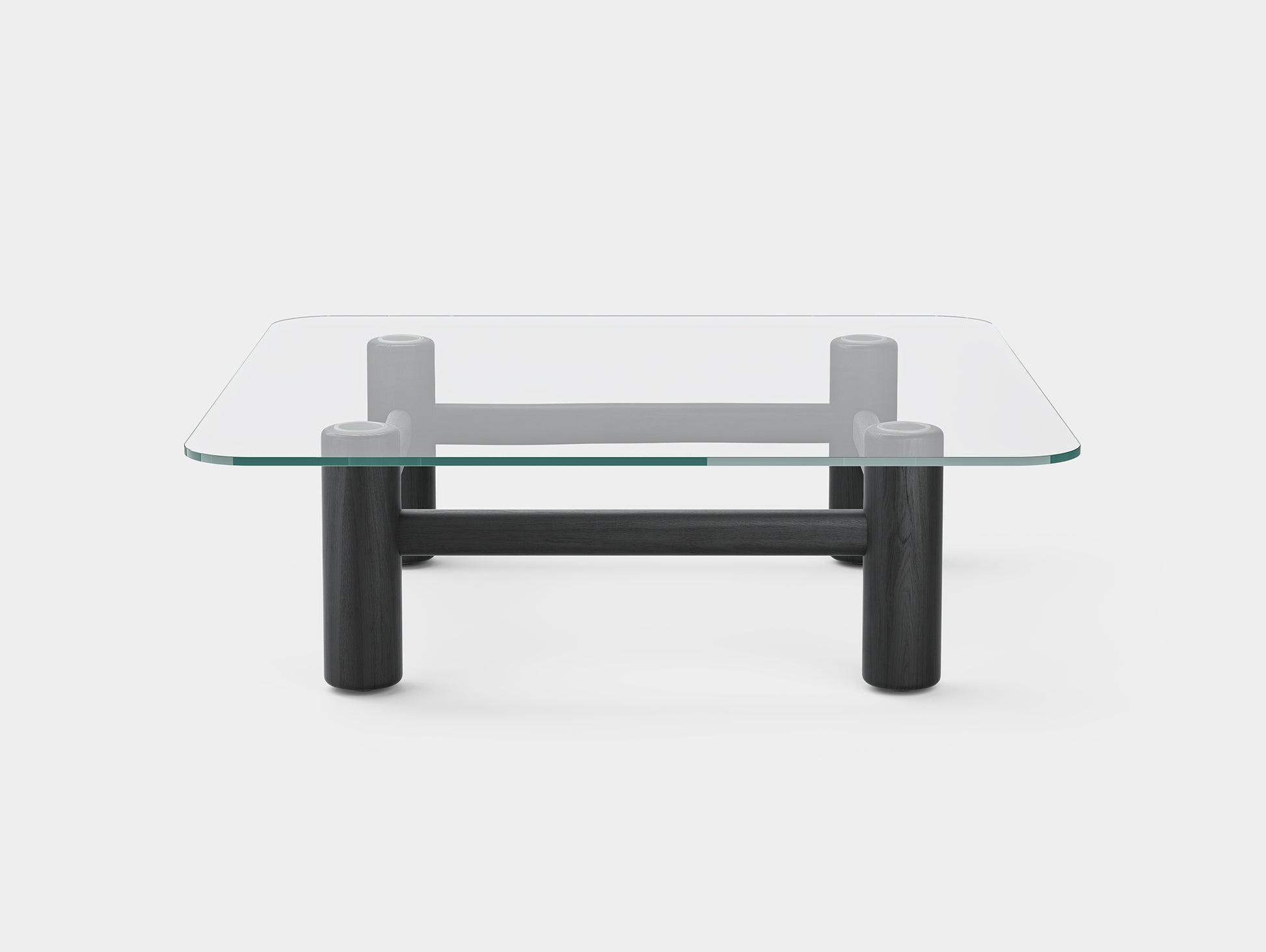 Boundary Table by Massproductions - Square (120 x 120 cm) / Black Stained Ash